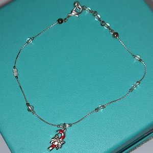 Anklet Silver Candy cane